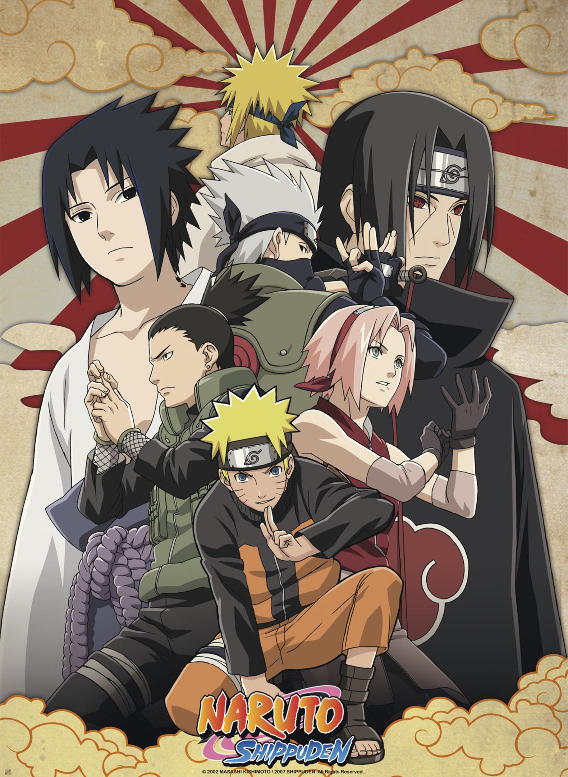 Poster Naruto Shippuden Shippuden Group nr 2 38x52cm