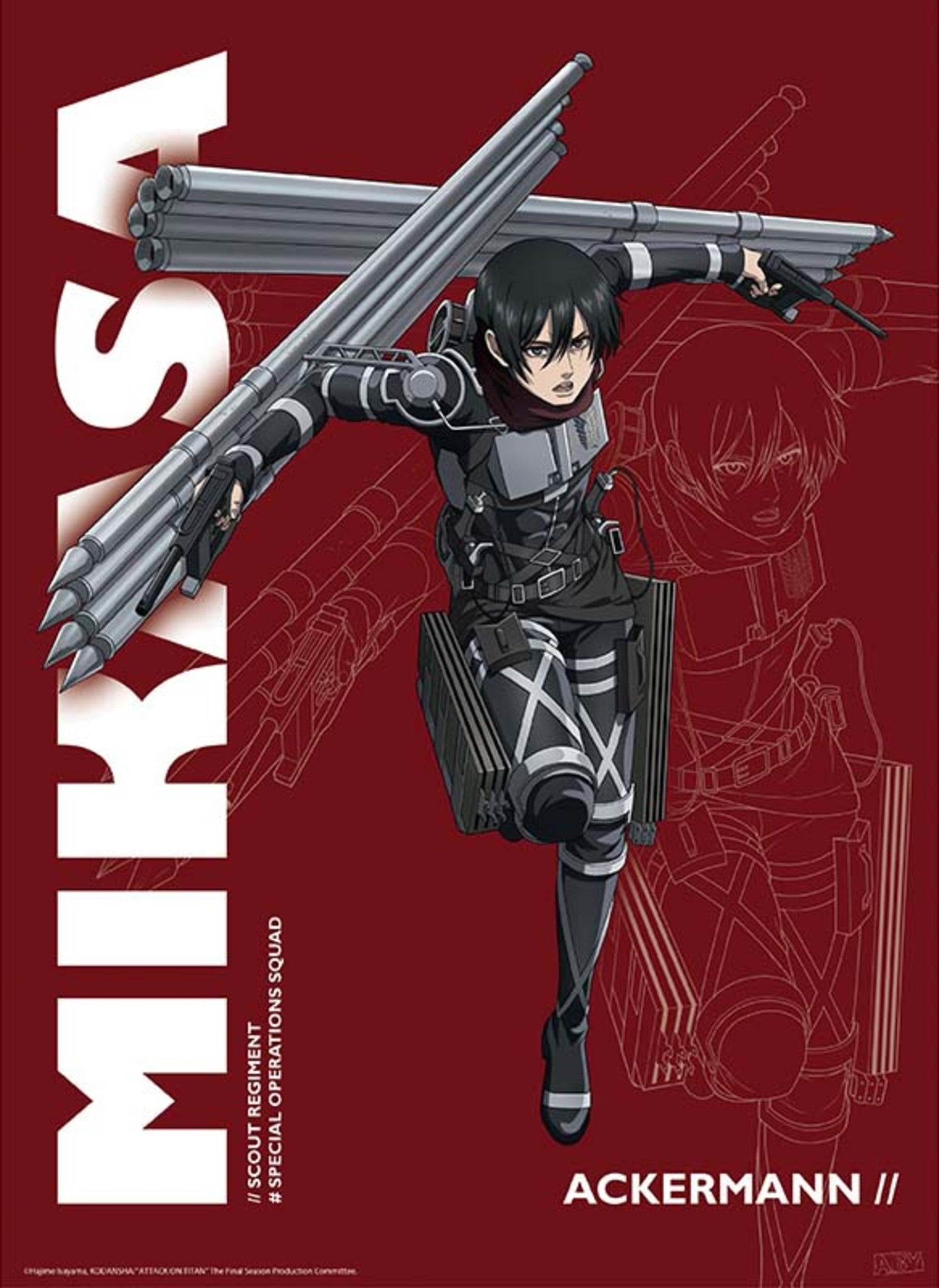 Poster Attack On Titan Season 4 Mikasa 38x52cm