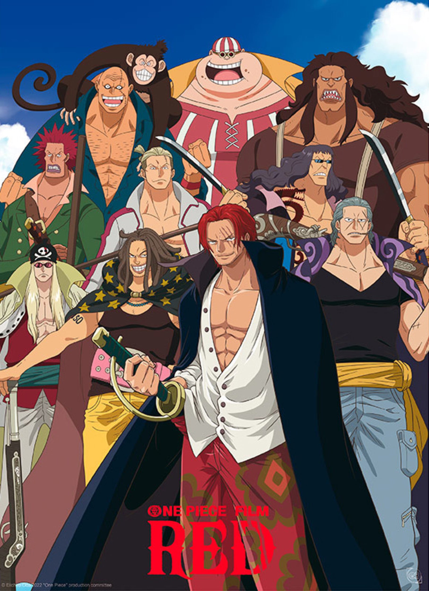 Poster One Piece Red Hair Pirates 38x52cm