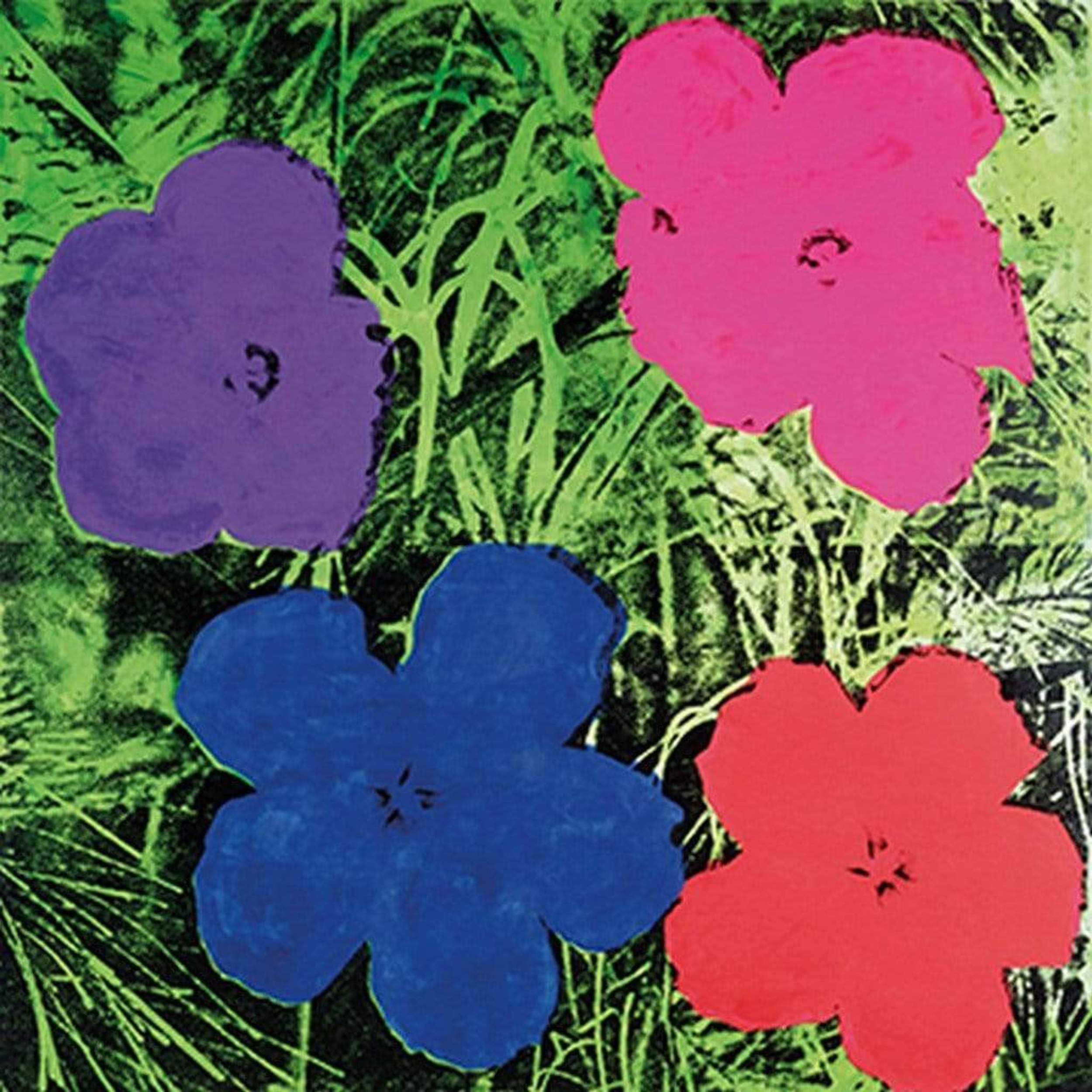 Art Print Andy Warhol Flowers C. 1984 60x60cm | Yourdecoration.com