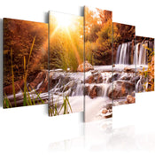 Canvas Print Autumns Valley 5 Panels 200x100cm