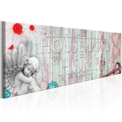 Canvas Print Home House And Love 135x45cm