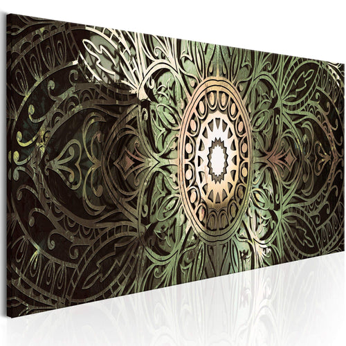 Canvas Print Emerald Mandala 150x50cm