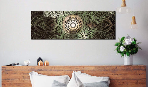 Canvas Print Emerald Mandala 150x50cm