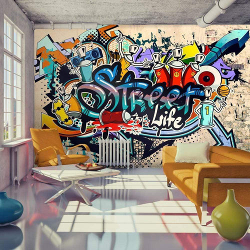 Wall Mural - Street Life 300x210cm - Non-Woven Murals