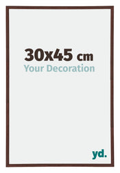 Annecy Plastic Photo Frame 30x45cm Brown Front Size | Yourdecoration.com