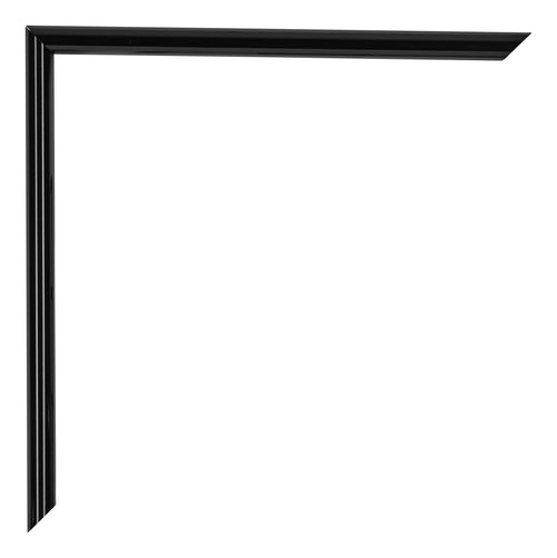 Annecy Plastic Photo Frame 49x68cm Black High Gloss Detail Corner | Yourdecoration.com