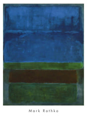 Art Print Mark Rothko Blue Green and Brown 71x94cm MKR 556 PGM | Yourdecoration.com