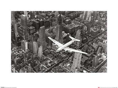 Art Print Time Life DC4 Over Manhattan 80x60cm Pyramid PPR40198 | Yourdecoration.com