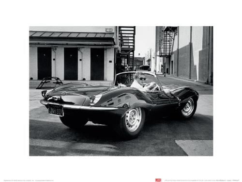 Art Print Time Life Steve Mcqueen Jaguar 40x30cm Pyramid PPR44167 | Yourdecoration.com