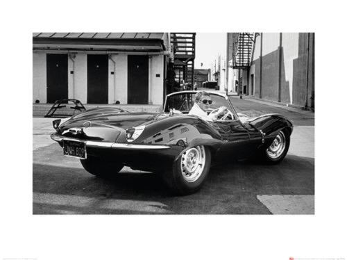 Art Print Time Life Steve Mcqueen Jaguar 80x60cm Pyramid PPR40251 | Yourdecoration.com