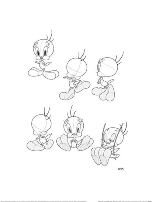 Art Print Wb100 Looney Tunes Tweety 30x40cm Pyramid PPR54391 | Yourdecoration.com