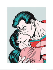 Art Print Wb100 Superman Kiss 30x40cm Pyramid PPR54379 | Yourdecoration.com