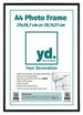 Aurora Aluminium Photo Frame 21x29 7cm A4 Black Front | Yourdecoration.com