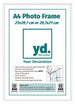 Aurora Aluminium Photo Frame 21x29 7cm A4 set of 3 White Front Insert Sheet | Yourdecoration.com