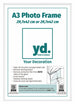 Aurora Aluminium Photo Frame 29 7x42cm A3 set of 3 White Front Oblique Insert Sheet | Yourdecoration.com