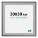 Birmingham Wooden Photo Frame 30x30cm Black Silver gepolijst Size | Yourdecoration.com