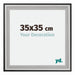 Birmingham Wooden Photo Frame 35x35cm Black Silver gepolijst Size | Yourdecoration.com