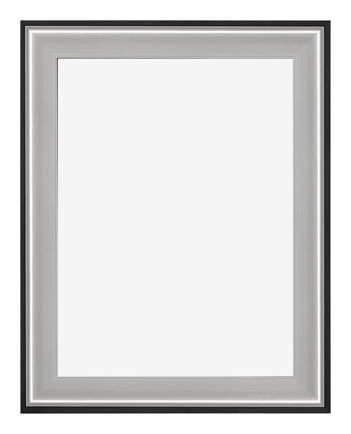 Birmingham Wooden Photo Frame 36x48cm Black Silver Polished Front | Yourdecoration.com