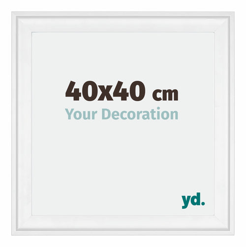 Birmingham Wooden Photo Frame 40x40cm White Front Size | Yourdecoration.com