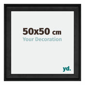 Birmingham Wooden Photo Frame 50x50cm Black Front Size | Yourdecoration.com