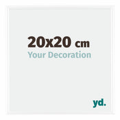 Bordeaux Plastic Photo Frame 20x20cm White High Gloss Front Size | Yourdecoration.com