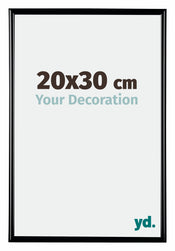 Bordeaux Plastic Photo Frame 20x30cm Black High Gloss Front Size | Yourdecoration.com