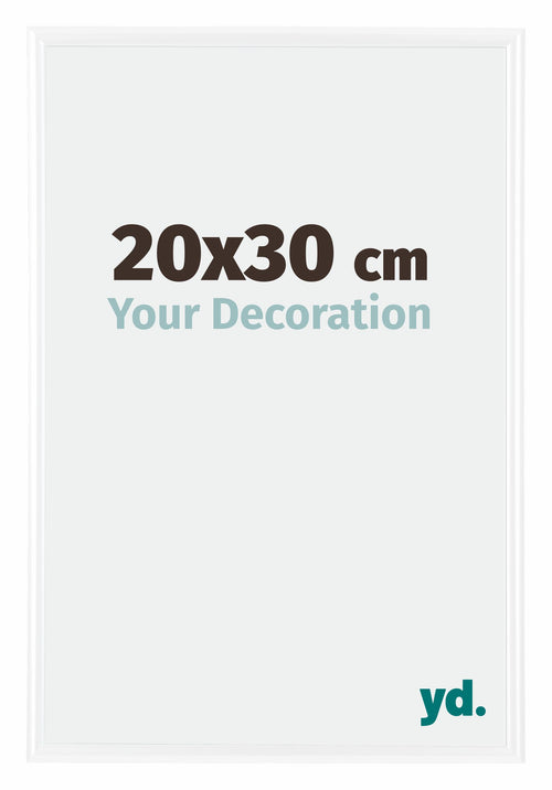 Bordeaux Plastic Photo Frame 20x30cm White High Gloss Front Size | Yourdecoration.com