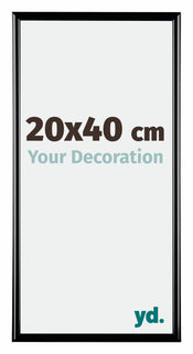 Bordeaux Plastic Photo Frame 20x40cm Black High Gloss Front Size | Yourdecoration.com