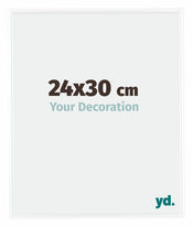 Bordeaux Plastic Photo Frame 24x30cm White High Gloss Front Size | Yourdecoration.com