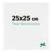 Bordeaux Plastic Photo Frame 25x25cm White High Gloss Front Size | Yourdecoration.com