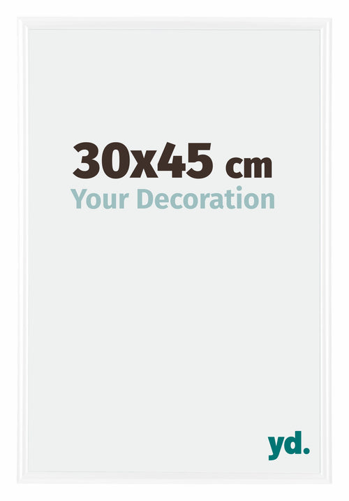 Bordeaux Plastic Photo Frame 30x45cm White High Gloss Front Size | Yourdecoration.com