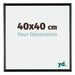 Bordeaux Plastic Photo Frame 40x40cm Black High Gloss Front Size | Yourdecoration.com