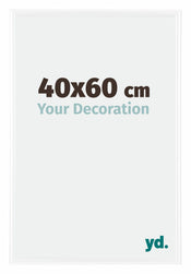 Bordeaux Plastic Photo Frame 40x60cm White High Gloss Front Size | Yourdecoration.com