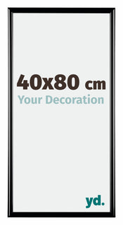 Bordeaux Plastic Photo Frame 40x80cm Black High Gloss Front Size | Yourdecoration.com