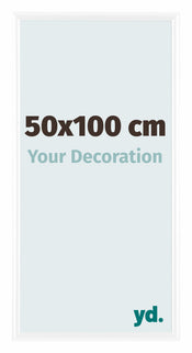 Bordeaux Plastic Photo Frame 50x100cm White High Gloss Front Size | Yourdecoration.com