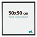 Bordeaux Plastic Photo Frame 50x50cm Black High Gloss Front Size | Yourdecoration.com