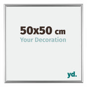 Bordeaux Plastic Photo Frame 50x50cm Silver Front Size | Yourdecoration.com