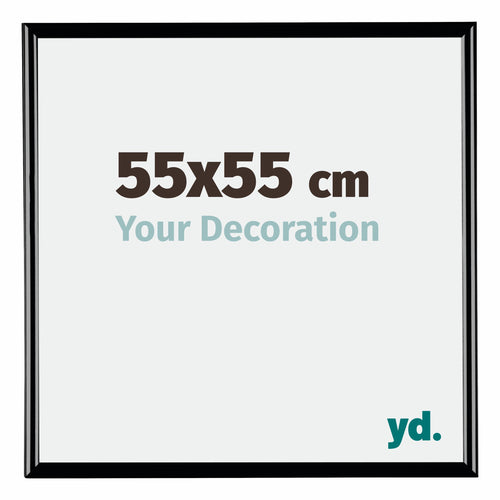 Bordeaux Plastic Photo Frame 55x55cm Black High Gloss Front Size | Yourdecoration.com