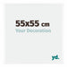 Bordeaux Plastic Photo Frame 55x55cm White High Gloss Front Size | Yourdecoration.com