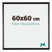 Bordeaux Plastic Photo Frame 60x60cm Black High Gloss Front Size | Yourdecoration.com