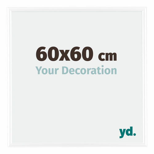 Bordeaux Plastic Photo Frame 60x60cm White High Gloss Front Size | Yourdecoration.com