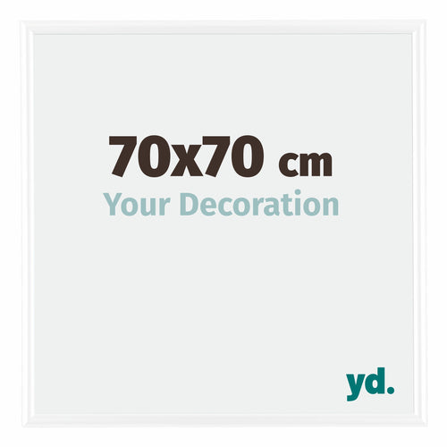 Bordeaux Plastic Photo Frame 70x70cm White High Gloss Front Size | Yourdecoration.com