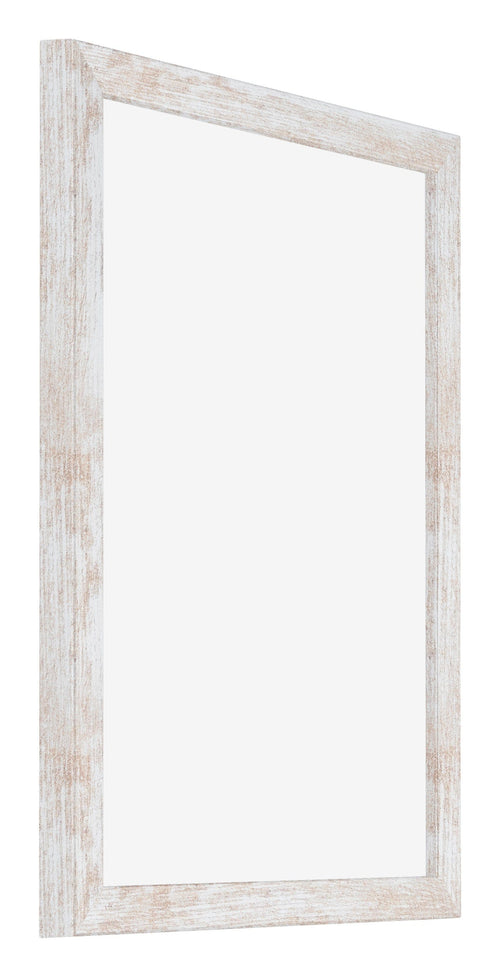 Catania MDF Photo Frame 24x32cm White Wash Front Oblique | Yourdecoration.com