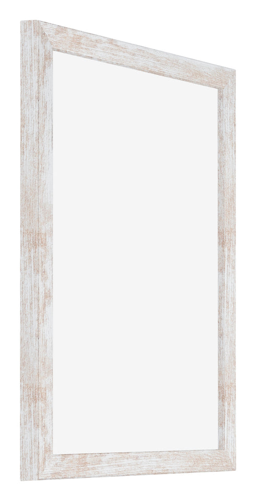 Catania MDF Photo Frame 36x48cm White Wash Front Oblique | Yourdecoration.com