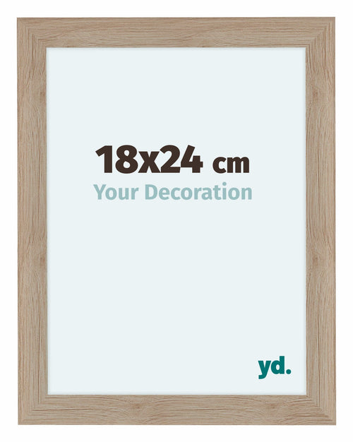 Como MDF Photo Frame 18x24cm Oak Light Front Size | Yourdecoration.com