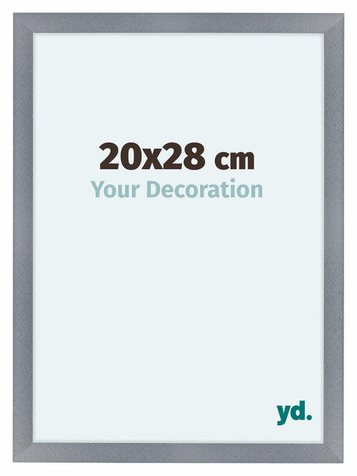 Como MDF Photo Frame 20x28cm Aluminium Brushed Front Size | Yourdecoration.com