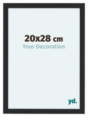 Como MDF Photo Frame 20x28cm Black Woodgrain Front Size | Yourdecoration.com