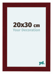 Como MDF Photo Frame 20x30cm Wine Red Swept Front Size | Yourdecoration.com