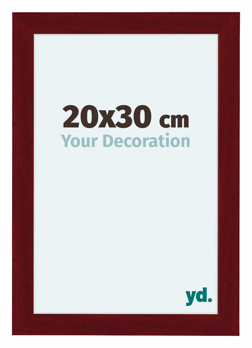 Como MDF Photo Frame 20x30cm Wine Red Swept Front Size | Yourdecoration.com